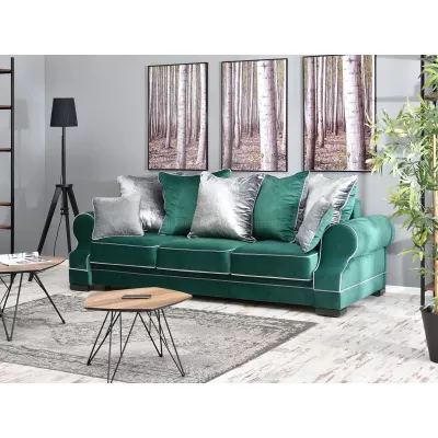 Sofa mit Stauraum SHERLY - grün/schwarz