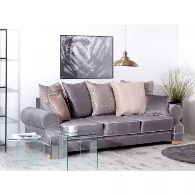Sofa mit Stauraum SHERLY - grau / beige / Buche