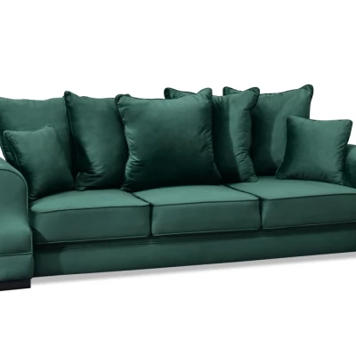 Sofa mit Stauraum SHERLY – Dunkelgrün/Schwarz