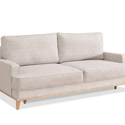 Schlafsofa SASKIA - grau / Buche