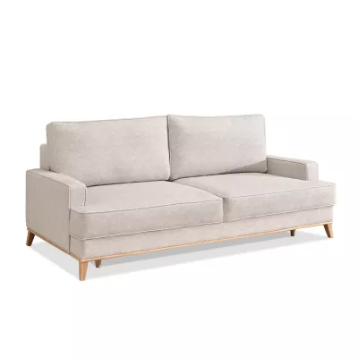 Schlafsofa SASKIA - grau / Buche