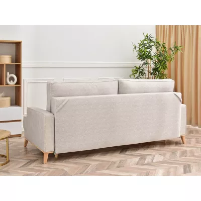 Schlafsofa SASKIA - grau / Buche