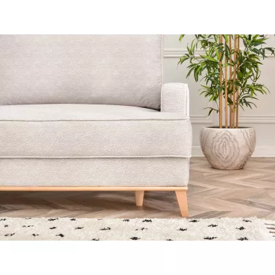 Schlafsofa SASKIA - grau / Buche