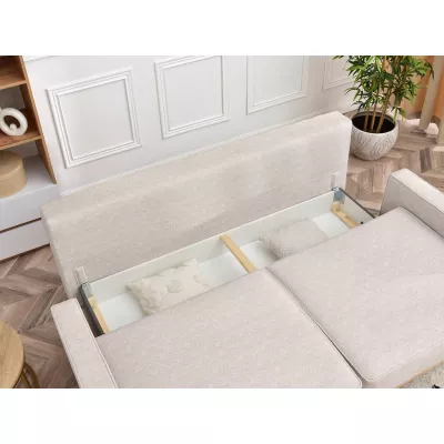 Schlafsofa SASKIA - grau / Buche