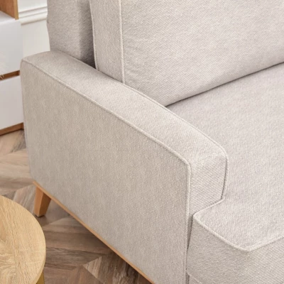 Schlafsofa SASKIA - grau / Buche