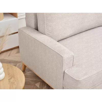 Schlafsofa SASKIA - grau / Buche