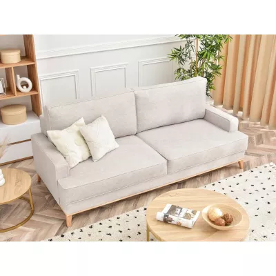 Schlafsofa SASKIA - grau / Buche