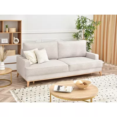 Schlafsofa SASKIA - grau / Buche