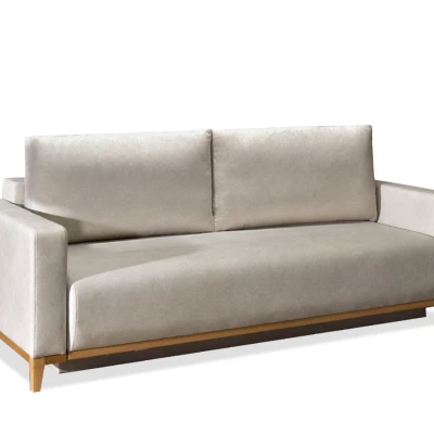 Schlafsofa mit Hocker DALENA – Sand/Eiche