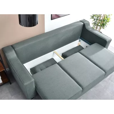 Sofa mit Stauraum IDANIA - grau/schwarz