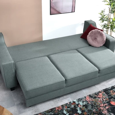 Sofa mit Stauraum IDANIA - grau/schwarz