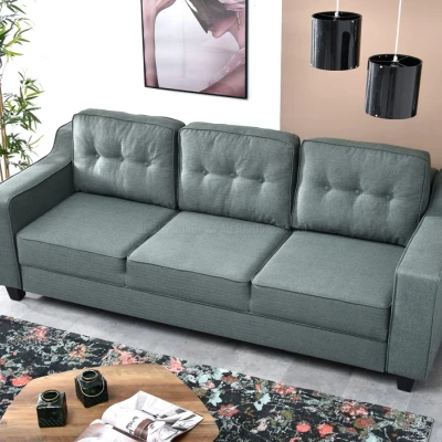 Sofa mit Stauraum IDANIA - grau/schwarz