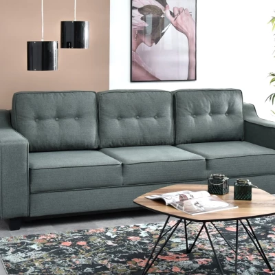 Sofa mit Stauraum IDANIA - grau/schwarz