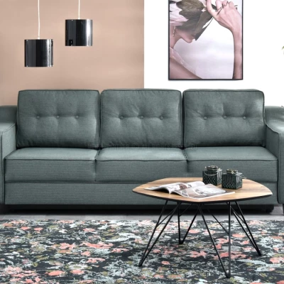 Sofa mit Stauraum IDANIA - grau/schwarz