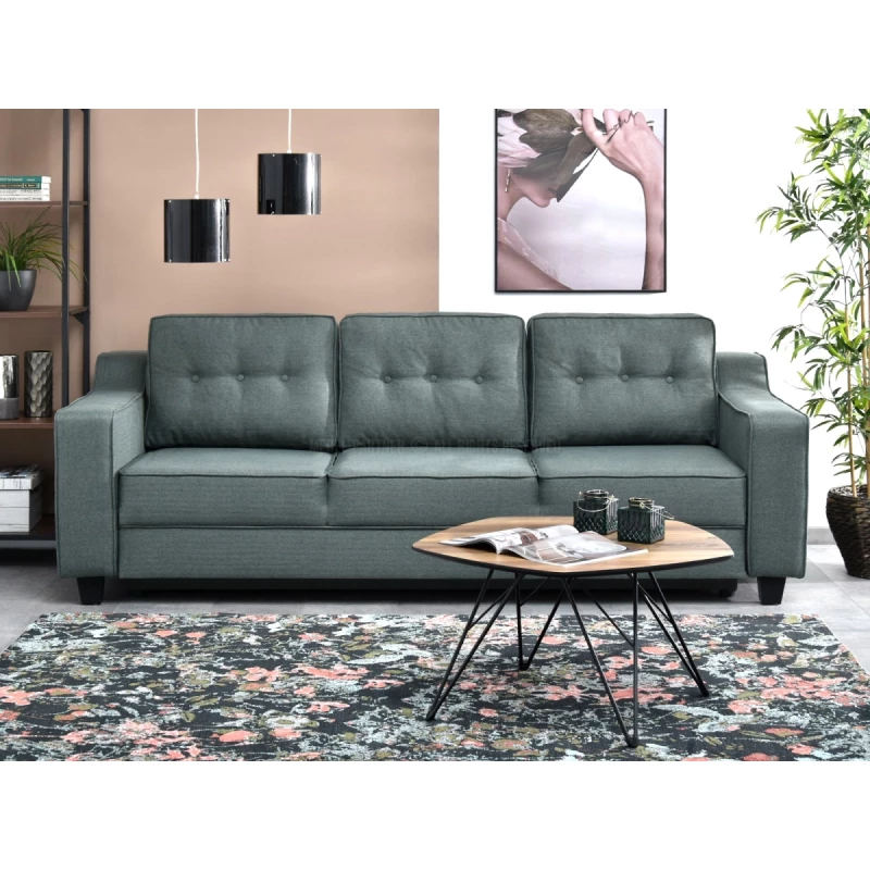 Sofa mit Stauraum IDANIA - grau/schwarz