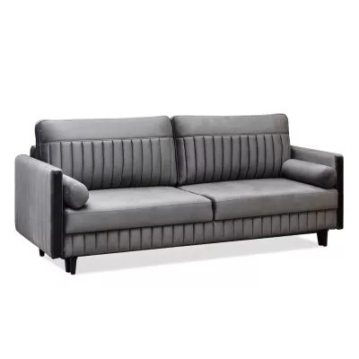 Schlafsofa EMELDA – grau/schwarz