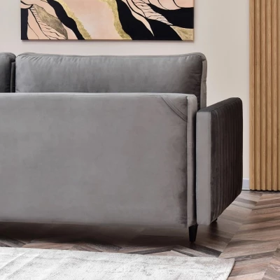 Schlafsofa EMELDA – grau/schwarz