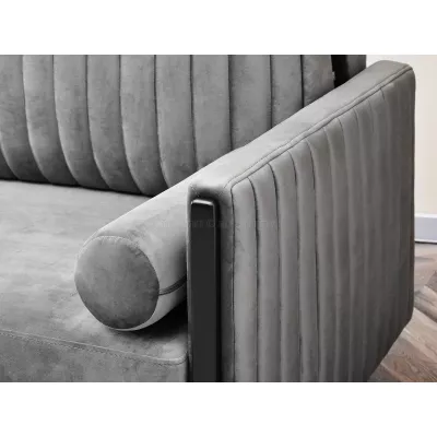 Schlafsofa EMELDA – grau/schwarz