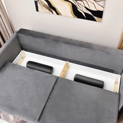 Schlafsofa EMELDA – grau/schwarz