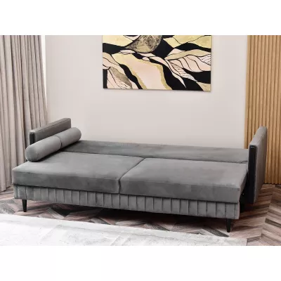 Schlafsofa EMELDA – grau/schwarz