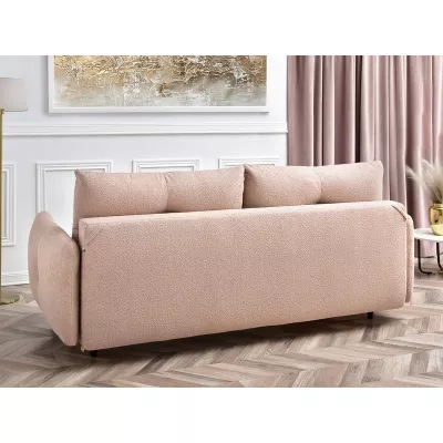 Schlafsofa MIGDALIA – Puderrosa/Schwarz