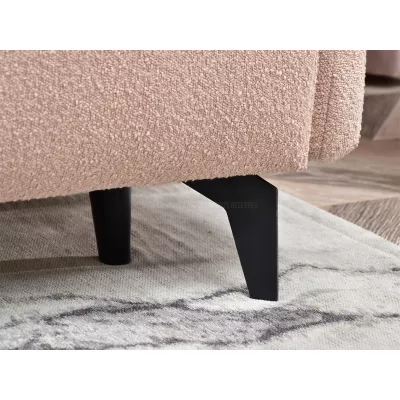 Schlafsofa MIGDALIA – Puderrosa/Schwarz