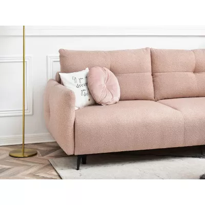 Schlafsofa MIGDALIA – Puderrosa/Schwarz
