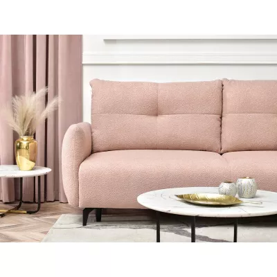 Schlafsofa MIGDALIA – Puderrosa/Schwarz