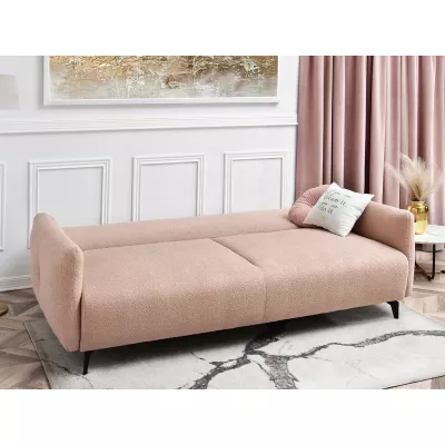 Schlafsofa MIGDALIA – Puderrosa/Schwarz