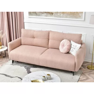 Schlafsofa MIGDALIA – Puderrosa/Schwarz