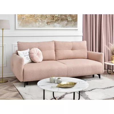 Schlafsofa MIGDALIA – Puderrosa/Schwarz