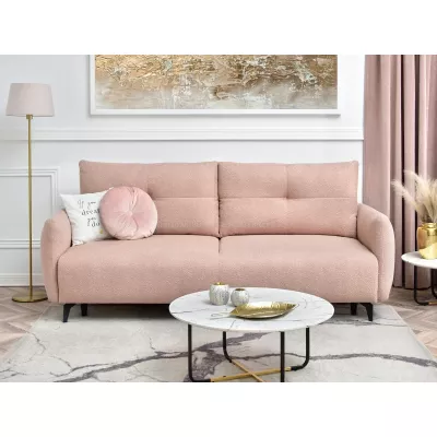 Schlafsofa MIGDALIA – Puderrosa/Schwarz