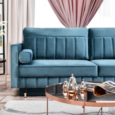 Schlafsofa KARELY - blau