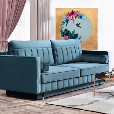 Schlafsofa KARELY - blau