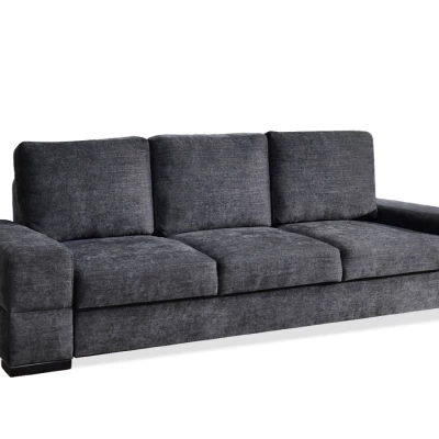 Sofa mit Stauraum AKILI – Graphit/Schwarz