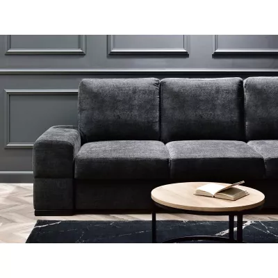 Sofa mit Stauraum AKILI – Graphit/Schwarz