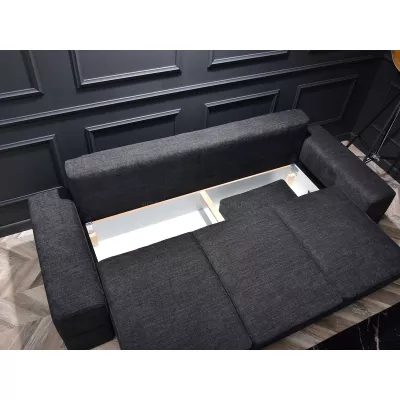 Sofa mit Stauraum AKILI – Graphit/Schwarz