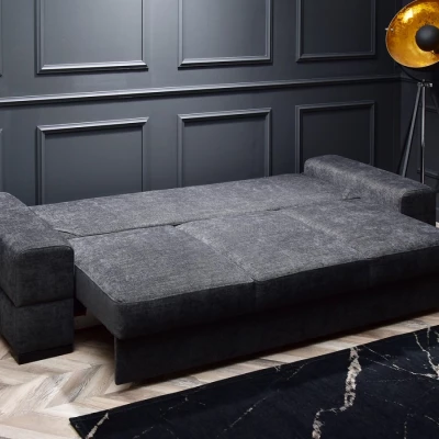 Sofa mit Stauraum AKILI – Graphit/Schwarz