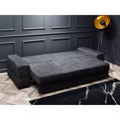 Sofa mit Stauraum AKILI – Graphit/Schwarz