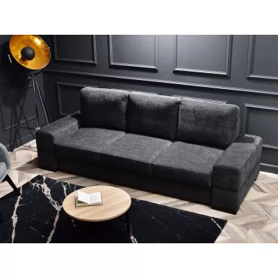 Sofa mit Stauraum AKILI – Graphit/Schwarz
