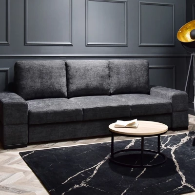 Sofa mit Stauraum AKILI – Graphit/Schwarz