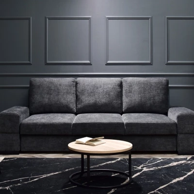 Sofa mit Stauraum AKILI – Graphit/Schwarz