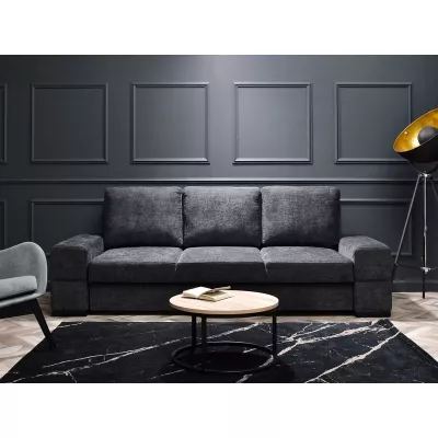 Sofa mit Stauraum AKILI – Graphit/Schwarz
