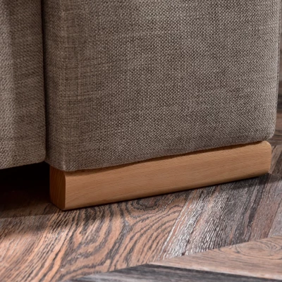 Sofa mit Stauraum AKILI - sand / Buche