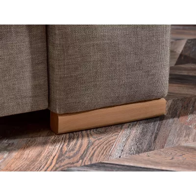 Sofa mit Stauraum AKILI - sand / Buche