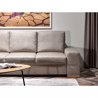Sofa mit Stauraum AKILI - sand / Buche