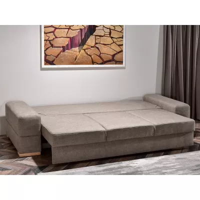 Sofa mit Stauraum AKILI - sand / Buche