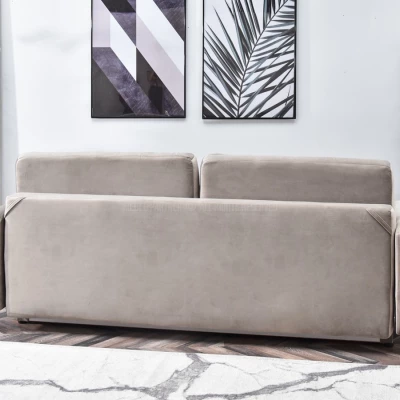 Schlafsofa IRSA – beige/schwarz
