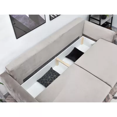 Schlafsofa IRSA – beige/schwarz
