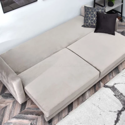 Schlafsofa IRSA – beige/schwarz